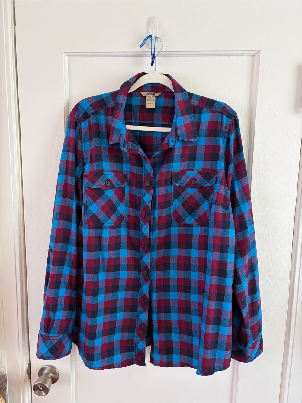 Duluth trading company flannel button down long sleeve shirt